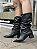 Bota Preta Cano Slouch Salto Bloco Silvia - Imagem 1