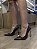 Scarpin Marrom Em Couro Com Salto Cromado Gisele - Imagem 1