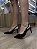 Scarpin Slingback Preto Em Couro Dalila - Imagem 1