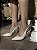 Scarpin Off White Salto Anabela Cromado Fran - Imagem 1