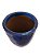 Vaso de Cerâmica Vietnamita Azul Escuro Baixo - Imagem 2