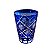 Copo Decorativo de Cristal Azul para Suco - Imagem 1
