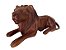 Escultura Leão em Madeira Entalhada Decorativo Esquerda - Imagem 1