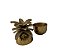 Pote Abacaxi Decorativo em Metal Dourado - Imagem 2