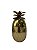 Pote Abacaxi Decorativo em Metal Dourado - Imagem 1