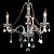 Lustre Maria Tereza Cristal 3 Braços Cognac - Biolucci - Imagem 1