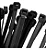 Abraçadeira de Nylon Preta 280 mm x 4,8 mm com 100 peças NOVE54 - Imagem 3