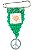 Berloque Crochê Verde e Borado Coração Pequeno - Imagem 1