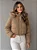 Casaco Feminino Puffer Acolchoado Com Capuz Peluciado Corta Vento MQD25-L01-B - Imagem 3