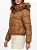 Casaco Feminino Puffer Acolchoado Com Capuz Peluciado Corta Vento MQD25-L01-B - Imagem 4