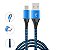 Cabo Carregador USB Premium Type-C Danx-DU222T-Azul/Prata - Imagem 4
