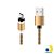 Cabo USB Magnetico MICRO USB/V8 TOPK 0123110210-DOURADO - Imagem 1