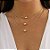Colar Triplo Dourado Com Pingente Orgânico CF-3 - Imagem 2