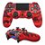 Controle Compatível Com PS4 Sem Fio Doubleshock Camuflado Vermelho - Imagem 4