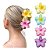 Kit 2 Piranha De Cabelo  Flor Media Colorida Tendencia DF415-PR73 - Imagem 3
