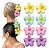 Kit 2 Piranha De Cabelo  Flor Media Colorida Tendencia DF415-PR73 - Imagem 1