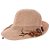 Chapéu Viseira De Praia Feminino Com Cordão E Bordado Floral - S-0911 - Imagem 2