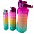 Kit Garrafas Squeeze  3 em 1 Água Galão Degrade Adesivos 3d Motivacional KGD3D - Imagem 9