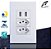 Conjunto Modular 2P+ T Contendo Tomada Dupla De Parede Duas Entradas USB US-233 - Imagem 1