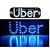 Placa USB Para Carro Led Letreiro Motorista De Aplicativo Uber Branca - Imagem 2