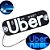 Placa USB Para Carro Led Letreiro Motorista De Aplicativo Uber Branca - Imagem 1