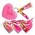Lip Gloss Glitter Amor Anjo - Com Pompom Em Coração Transparente Com Chaveirinho 01 02 03  AMMD002 - Imagem 2