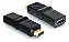 Conector Adaptador Hdmi Fêmea Para Hdmi Macho 180o Ajustável - Imagem 2
