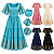 Vestido Feminino Longo com Babados e Estampa Floral 32569 - Imagem 1