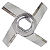 Cruzeta B-98 Inox Corte Duplo - CAF - Imagem 1