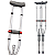 Muleta Axilar Universal Desmontável Alumínio Kit 2 Un - Medicinal Live Well - Imagem 1