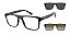 Óculos de Sol Emporio Armani EA4115-54-58531W Preto fosco +2Clip-On - Imagem 1