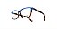 Oculos de Grau Vertz VZ51070-54-4724 Rajado havana topo azul - Imagem 4