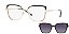Óculos de Grau Grazi com Clip-On GZ2020-53-N487 Preto brilhante +clip - Imagem 1