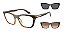 Óculos de Grau Emporio Armani com Clip-On EA4274BU-55-50261W Havana brilhante - Imagem 1