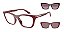 Óculos de Grau Emporio Armani com Clip-On EA4274BU-55-52611W Vinho brilhante - Imagem 1