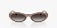 Óculos de Sol Vogue Oval Taupe lentes cinza degradê (VO5697SU) - Imagem 2
