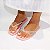 Chinelo Nude Bico Quadrado com Strass Cristal - Imagem 2