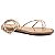 Sandália de Amarrar Rasteira Cobre Metalizado com Strass na Palmilha - Imagem 2