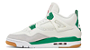 Tênis Air Jordan 4 Retro x Nike SB 'Pine Green' Branco Verde Unissex - Imagem 2