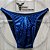 Sunga Bodybuilder Azul com Preto Holográfica - Corte Tradicional - Imagem 1