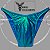 Sunga Bodybuilder Azul com Verde Brilhante - Corte Tradicional - Imagem 1