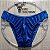 Sunga Bodybuilder Azul em Veludo Holográfico - Corte IFBB - Imagem 1