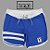 Bermuda Men's Physique Longa Azul Índigo com Branco e Listras - Imagem 1