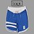 Bermuda Men's Physique Longa Azul Índigo com Branco e Listras - Imagem 1