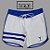 Bermuda Men's Physique Longa Branca com Azul Índigo e Listras - Imagem 1