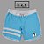 Bermuda Men's Physique Longa Blue Sky com Branco e Listras - Imagem 1