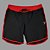 Bermuda Men's Physique Curta Preta com Vermelho - Imagem 1