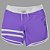 Bermuda Men's Physique Curta Lilás com Branco e Listras - Imagem 1