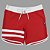 Bermuda Men's Physique Curta Vermelha com Branco e Listras - Imagem 1