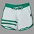 Bermuda Men's Physique Curta Branca com Esmeralda e Listras - Imagem 1